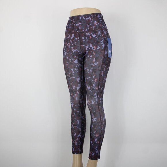 A Core $58 Sz S 27 Gray Purple Multi Color Pull On Poly Spandex AW Pant - Picture 3 of 14